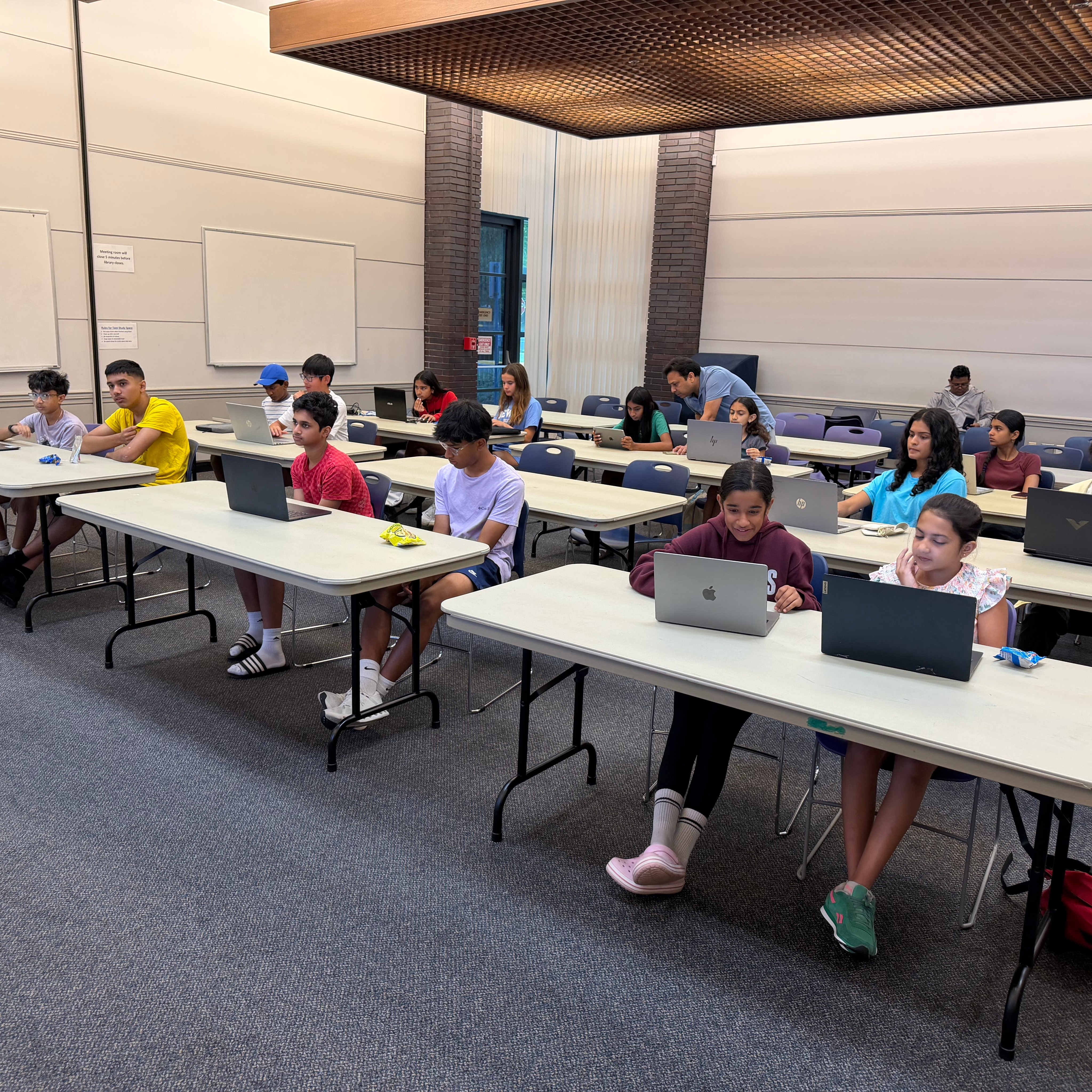 Students at a Project Tech coding workshop